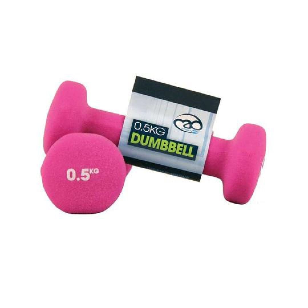 dumbbell set pink