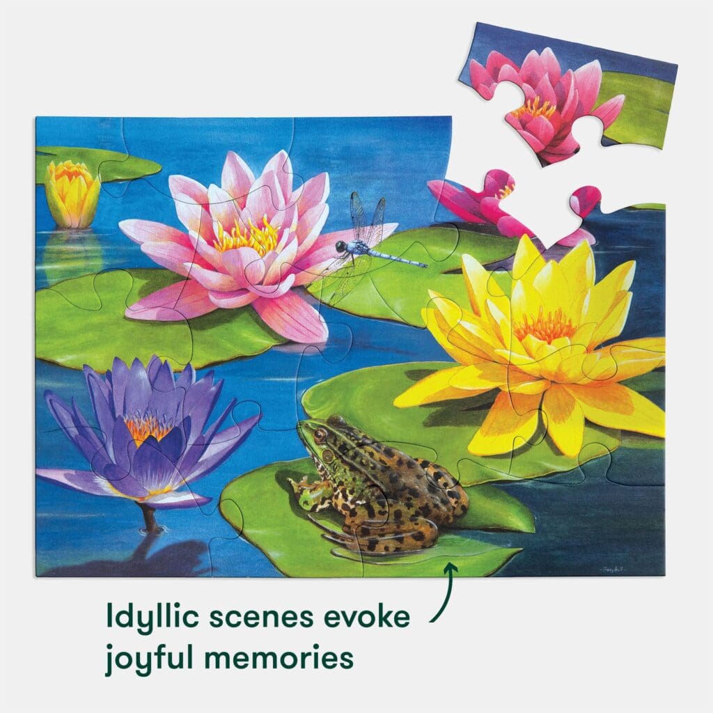 13 Large Piece Puzzle - Lily Pond - Image 3