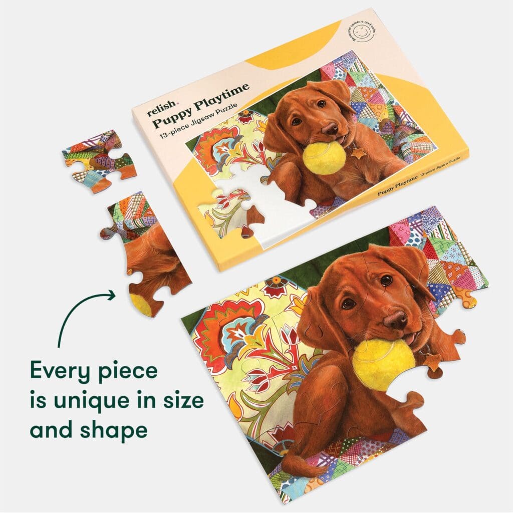 13 Large Piece Puzzle - Puppy Play Time - Image 2