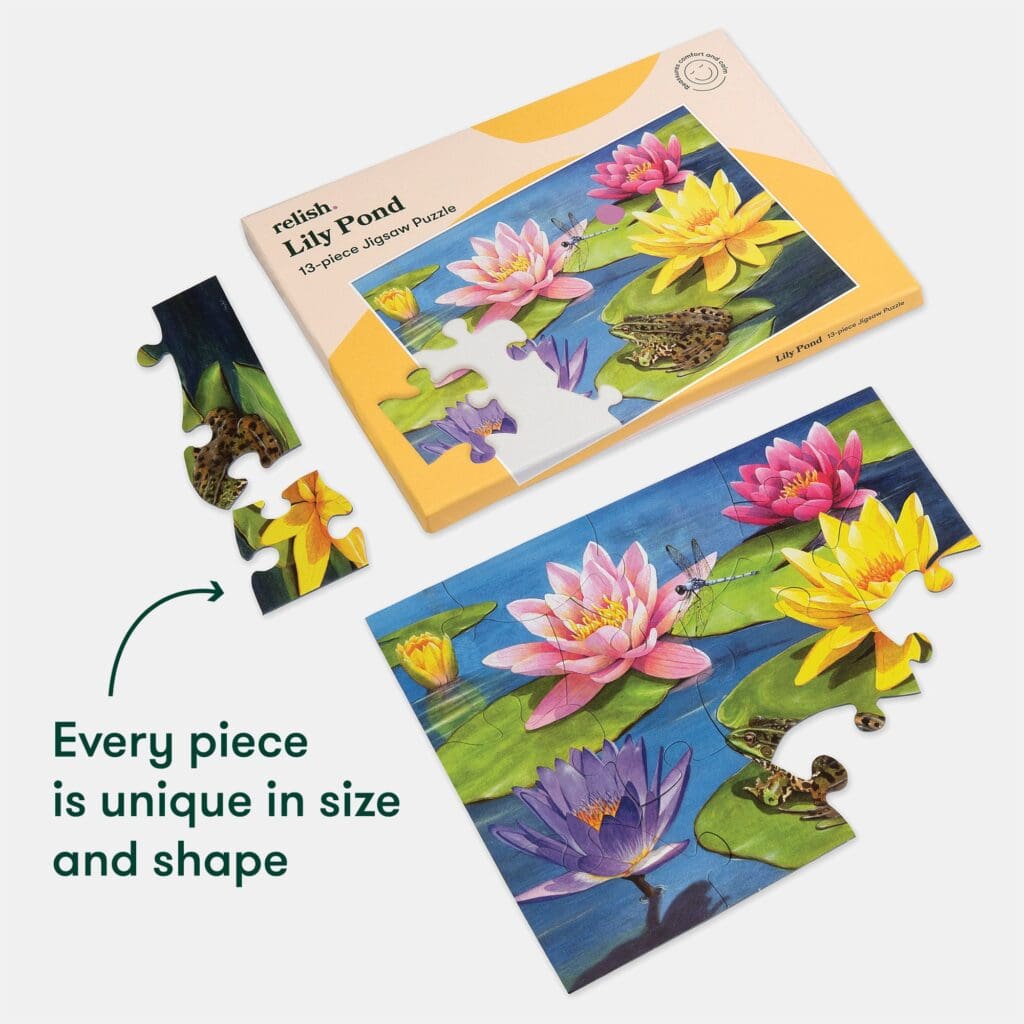 13 Large Piece Puzzle - Lily Pond - Image 4