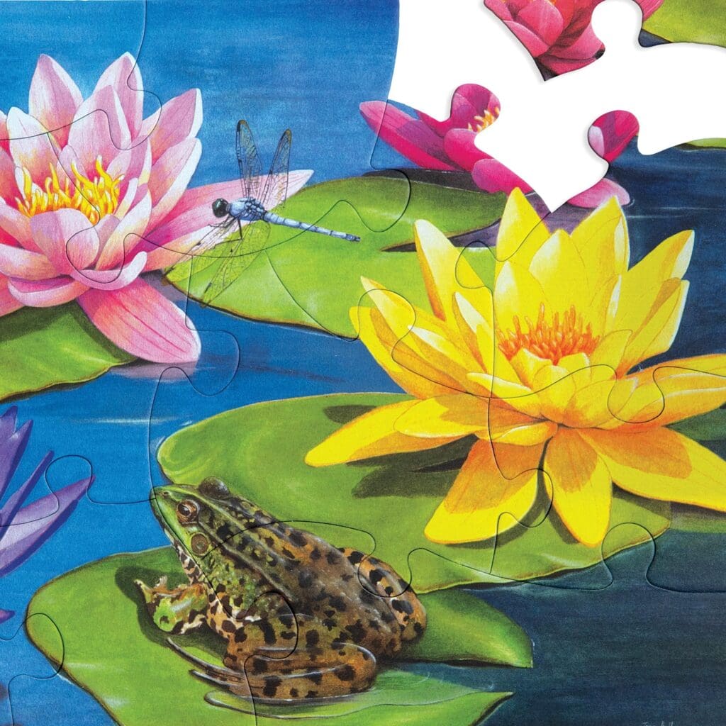 13 Large Piece Puzzle - Lily Pond - Image 7