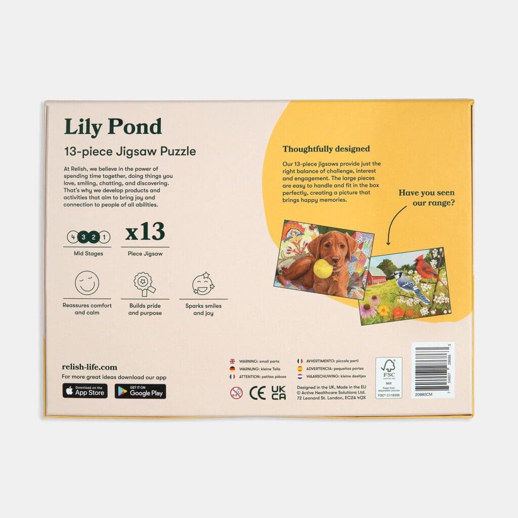 13 Large Piece Puzzle - Lily Pond - Image 8