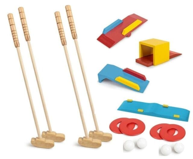 Wooden Crazy Golf Set