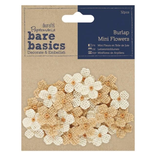 Burlap Mini Flowers Pack