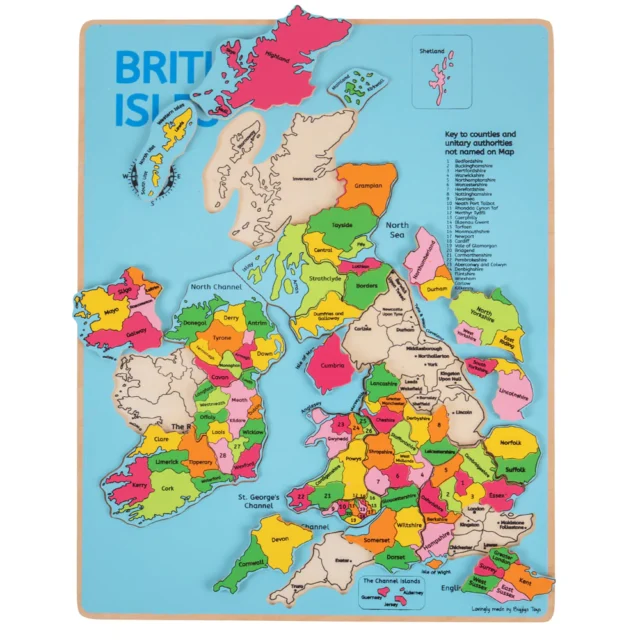 Wooden Jigsaw Puzzle of the United Kingdom