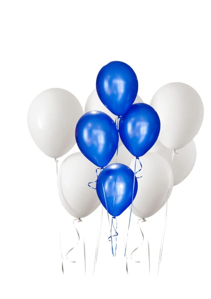 White & Blue Balloon Pack