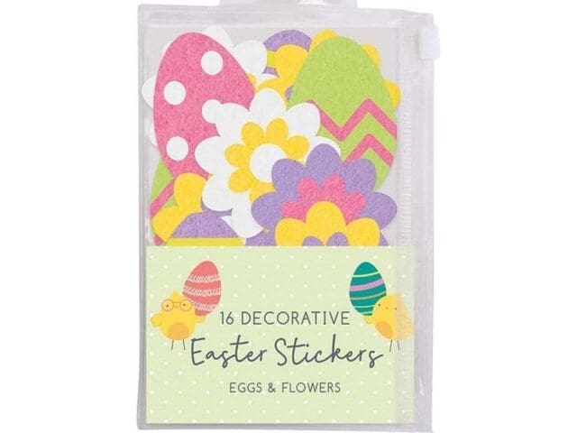 Easter Felt Egg and Flower Stickers