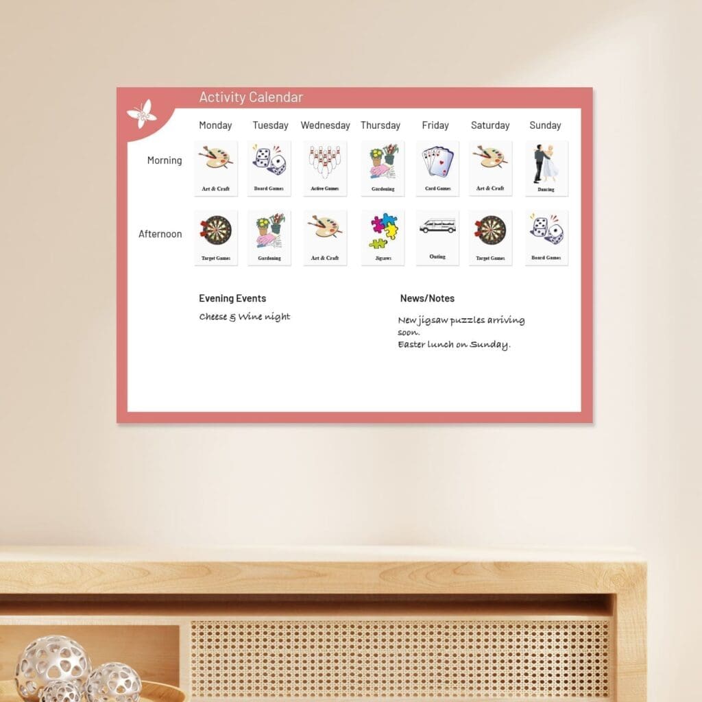 Activity Calendar Display Board