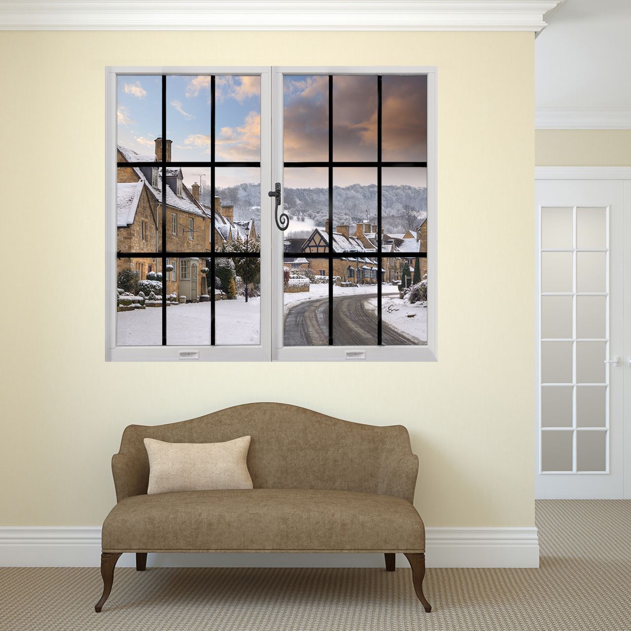 Through the Window Wall Mural - Winter View