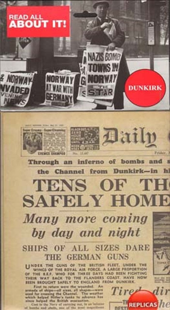 Newspaper - Dunkirk 1940