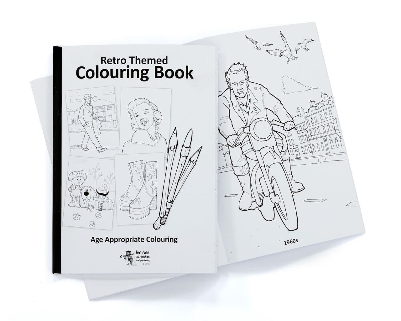 Retro Themed Colouring Book 40s - 70s