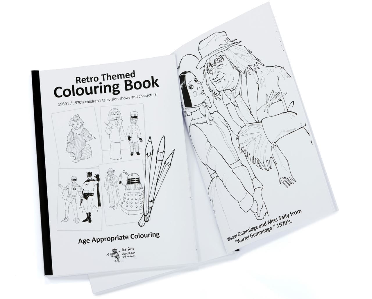 Retro Themed Colouring Book Children's TV 60s/70s