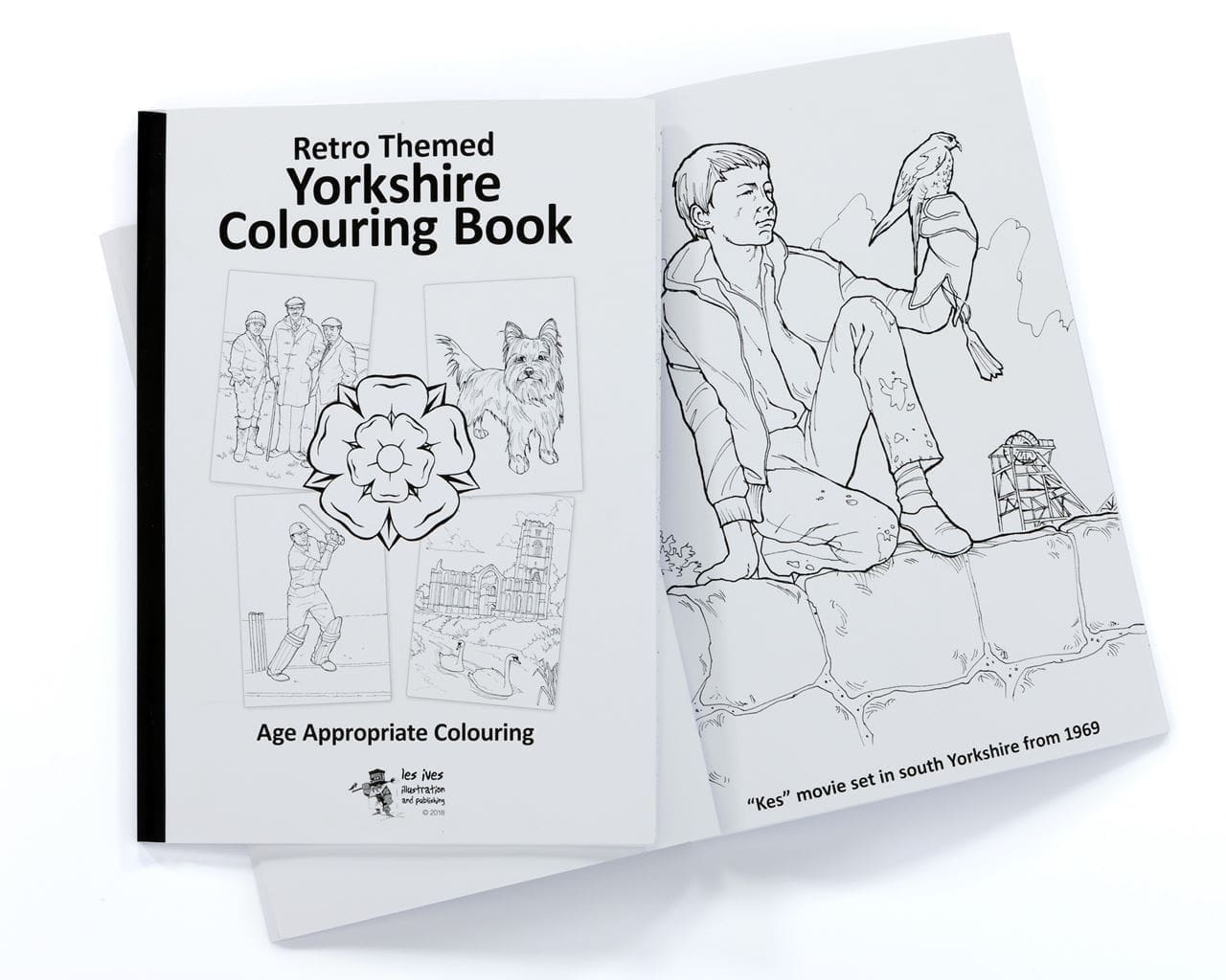 Retro Themed Colouring Book Yorkshire