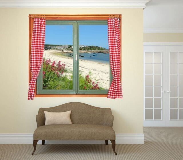 Through the Window Wall Mural - A View From a Fisherman's Cottage