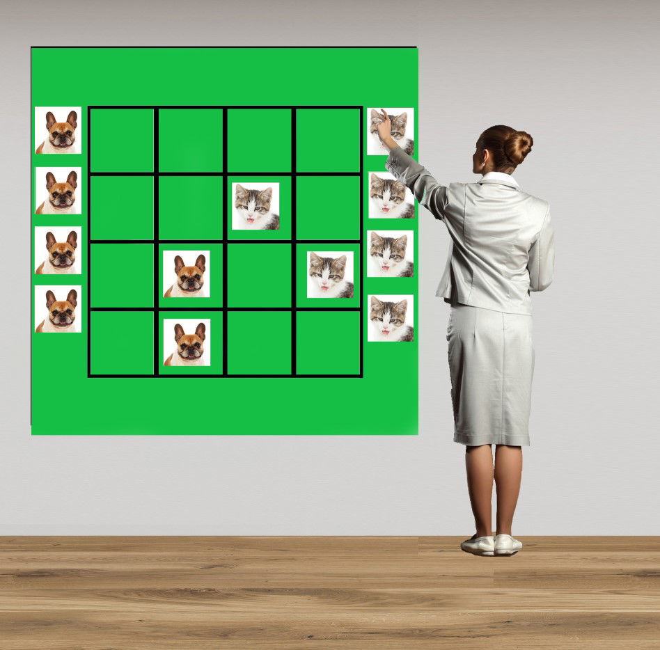 Magnetic Wall Game - Cats and Dogs