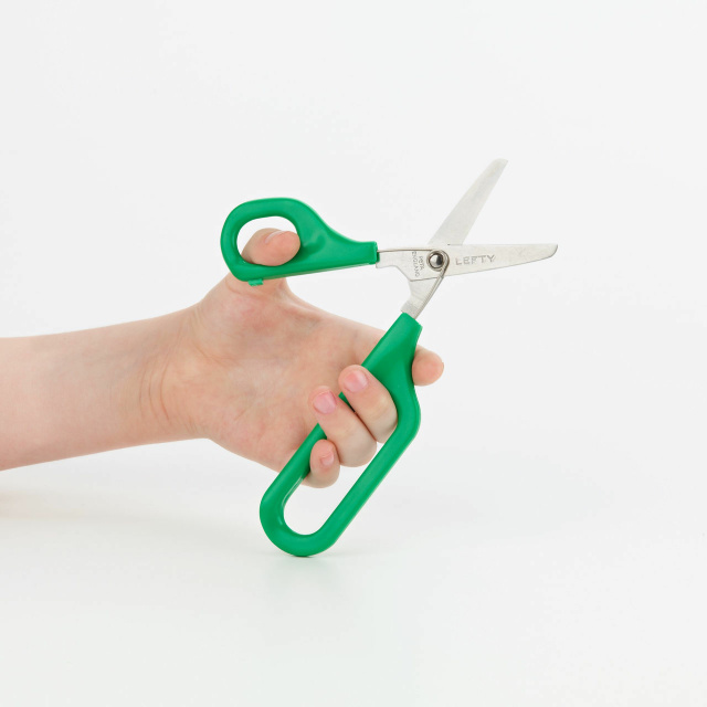 Easi Grip Self Opening Scissors - Left Handed (Green)