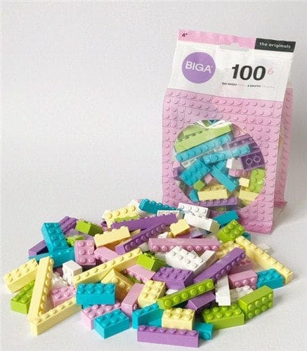 Building Bricks - Pastel Shades (pack of 100)