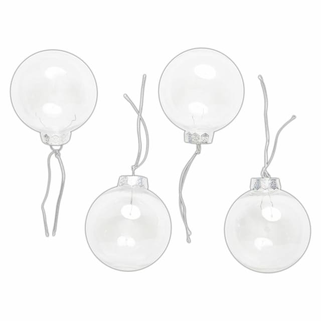 Plastic Fillable Baubles (pack of 4)
