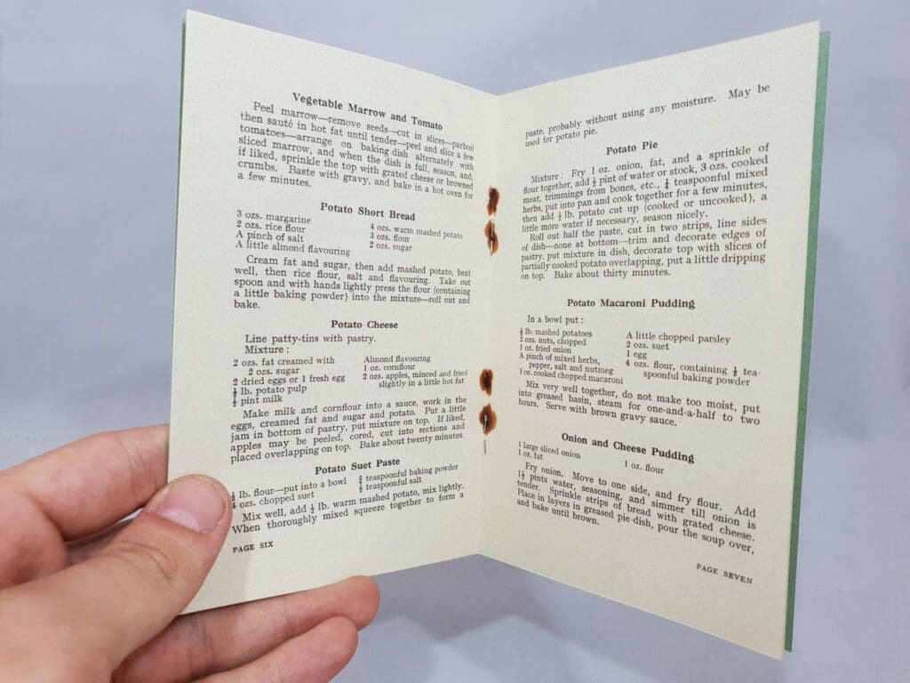 Memorabilia Booklet Wartime Cookery