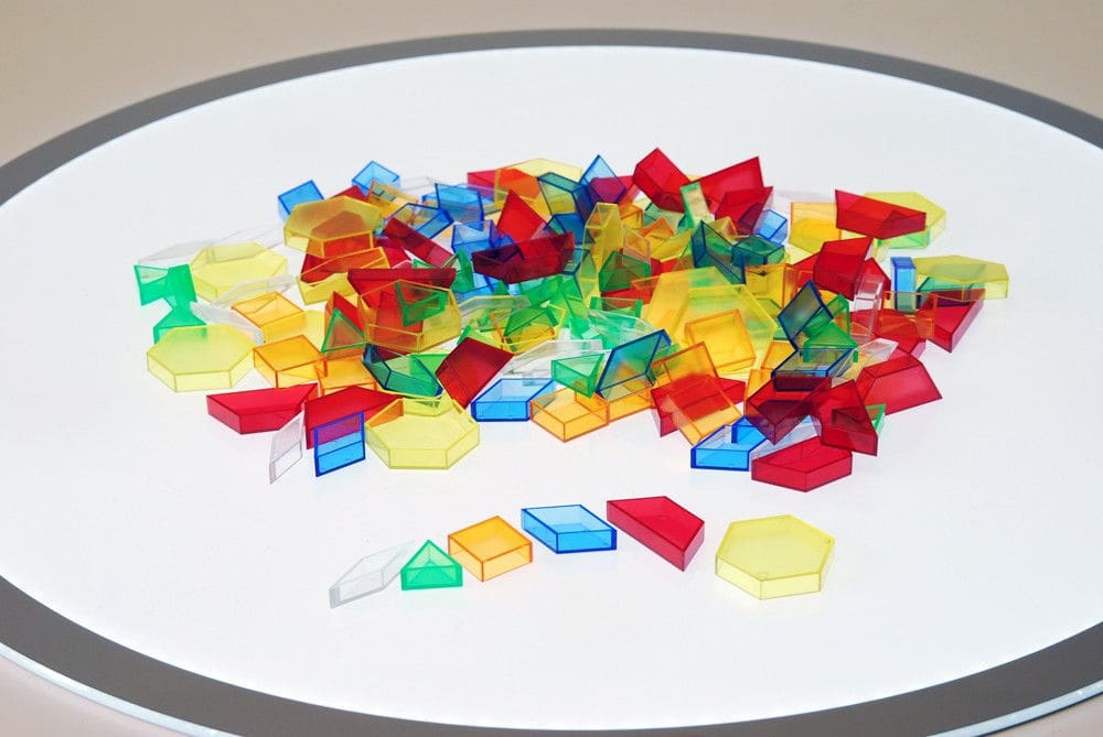 Translucent Hollow Pattern Blocks (180 assorted pieces)