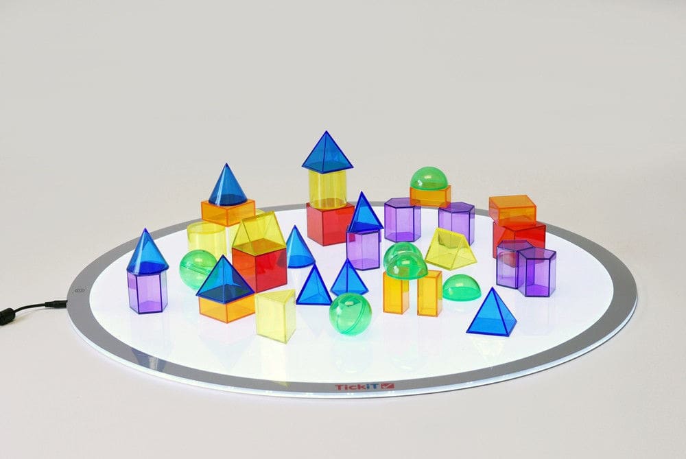 Translucent Colour Geometric Shapes (36 assorted pieces)