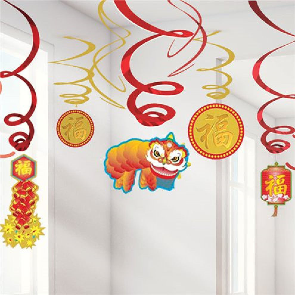 Chinese New Year Hanging Decor (pack of 12 assorted)