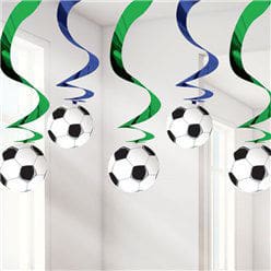 Football Hanging Swirls (pack of 5)