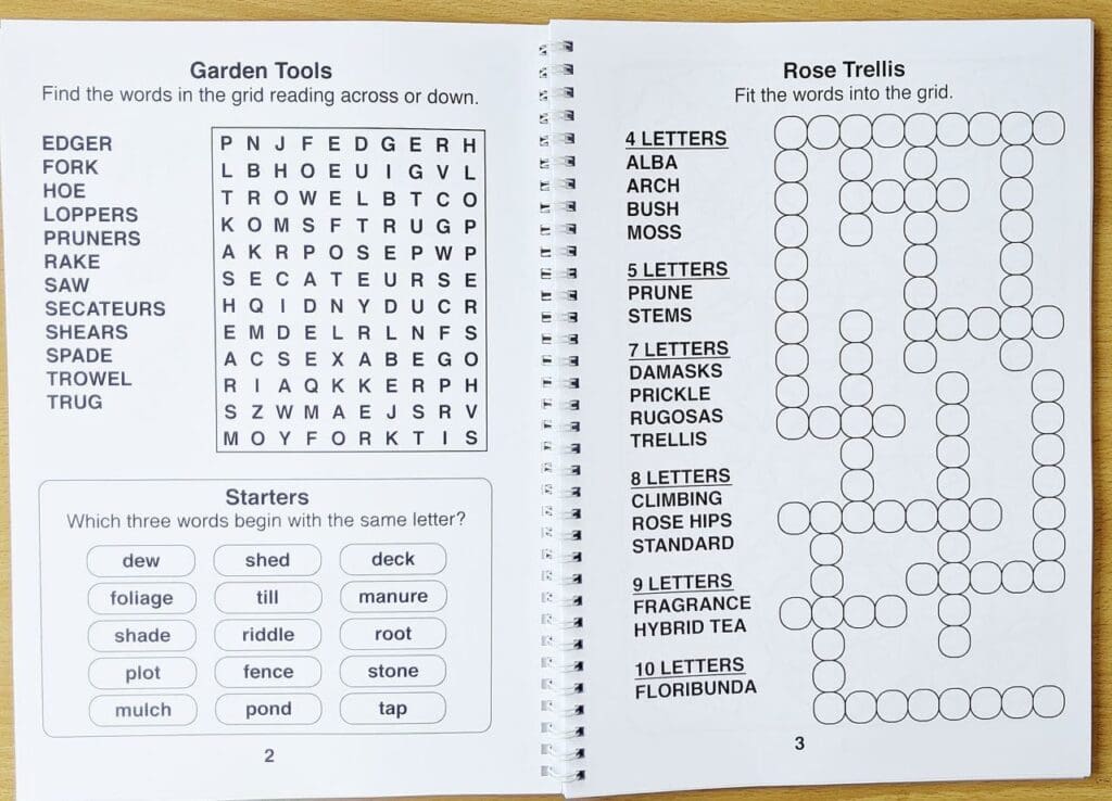 Large Print Garden Puzzle Book
